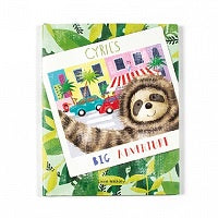 Children's book titled 'Cyril's Big Summer' with a sloth illustration on a colorful background