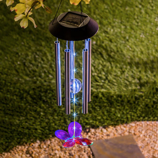 Solar Windchime, Dragonfly, Hummingbird, Butterfly
