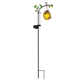 Pollinator Garden Stake, Solar Beehive with Rain G