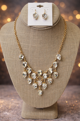 GOLD SET 18" JEWEL BIB