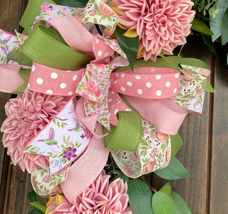 Wreath Grapevine Pink Floral