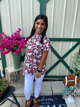 Palmer Maroon Top