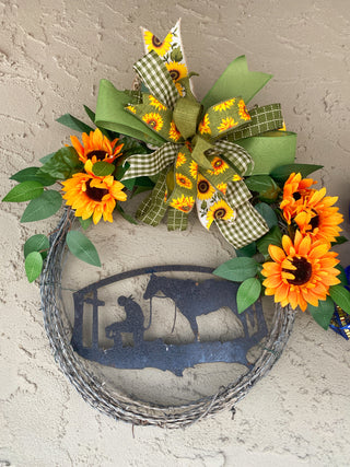 Wreath Barbwire Cowboy