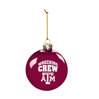 Blown Glass Ornament, Texas A&M