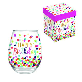 Stemless Glass Happy Birthday