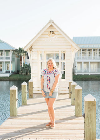 Beck Blue Stripe Top