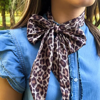 Leopard Latigo Tie