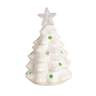 White light up Christmas tree ceramic sitter