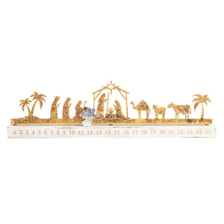 Gold nativity scene Advent calendar