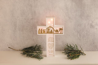 Light-Up Nativity Cross