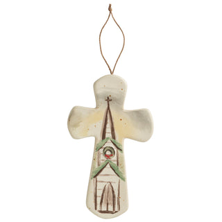 CHURCH CERAMIC NATIVITY CROSS