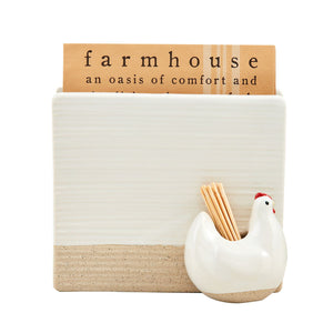 Farm Napkin & Toothpick Caddy Set