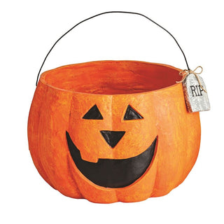 Halloween themed pumpkin basket, large