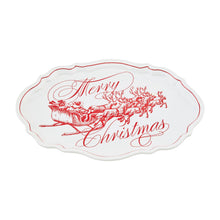 Load image into Gallery viewer, Merry Christmas Platter Toile