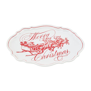 Merry Christmas Platter Toile