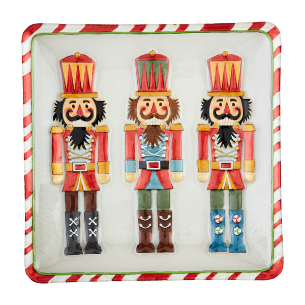 Nutcracker Glass Platter