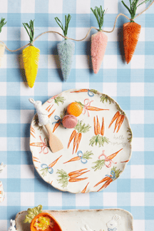 Carrot Pattern Platter Set