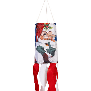 Decorative windsock with a Santa Claus design 