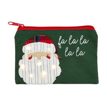 Load image into Gallery viewer, SANTA FACE LIGHT UP XMAS POUCH