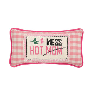 Hot Mess Needlepoint Pillow