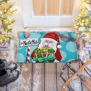 North Pole Welcome Embossed Mat