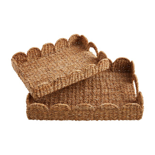 Scallop Woven Tray Small