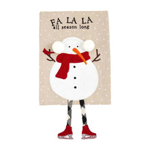 Load image into Gallery viewer, Snowman Dangle Leg Towel