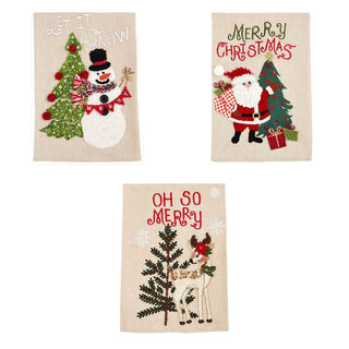 snow-xmas-embroidered-towel