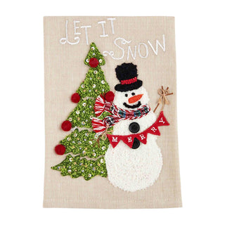 snow-xmas-embroidered-towel