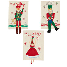 Load image into Gallery viewer, MERRY NUTCRACKER DANGLE TOWELS