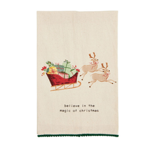 Load image into Gallery viewer, SLEIGH PRINT CHRISTMAS TOWELS