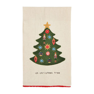 TREE PRINTED CHRISTMAS TOWELS