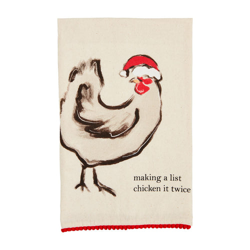 CHICKEN CHRISTMAS FARM TOWEL