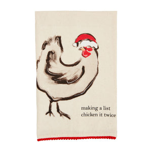 CHICKEN CHRISTMAS FARM TOWEL