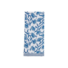 Load image into Gallery viewer, Cornflower Blue Block Print Towel