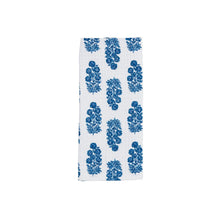 Load image into Gallery viewer, Dianthus Blue Block Print Towel