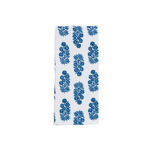 Dianthus Blue Block Print Towel