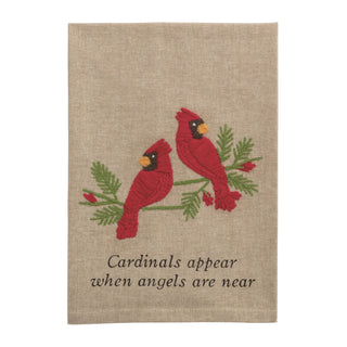 TWO CARDINAL EMBROIDERED TOWEL
