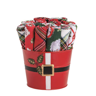 Classic Xmas Towel Bucket