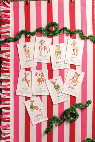 Comet Reindeer Poem Towel