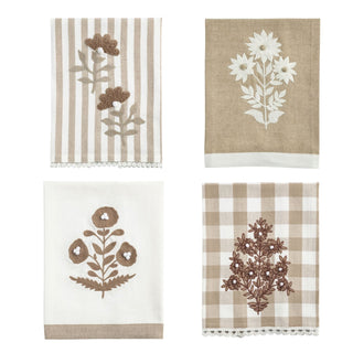 Buffalo Embroidered Tea Towel