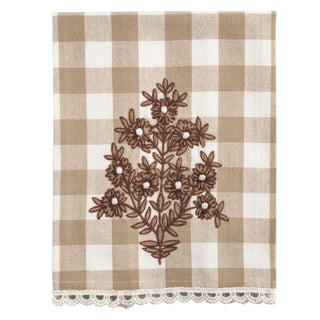 Buffalo Embroidered Tea Towel