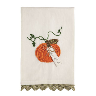 single-pumpkin-beaded-embroidery-towel