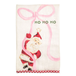 Santa With Bow Whimsy Christmas Towel
