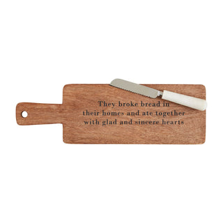 Wood Bread Cutting board w knife