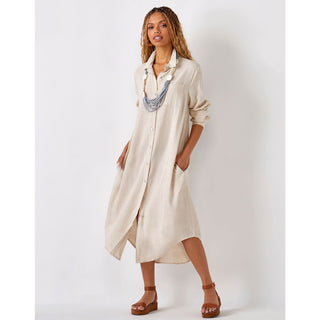 Linen Blend Shirt Dress
