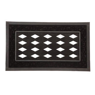 Decorative black base tray mat with diamond pattern 