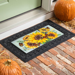 Swapable doormat with butterflies and sunflowers