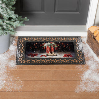Red Christmas Cowboy Boots Sassafras Switch Mat