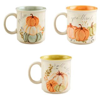 THANKFUL GATHER PUMPKIN MUG